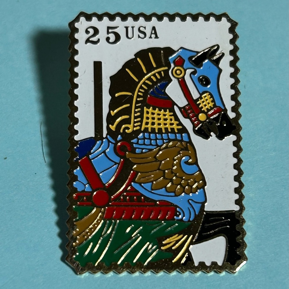 Carousel Pony USPS Stamp Pin
